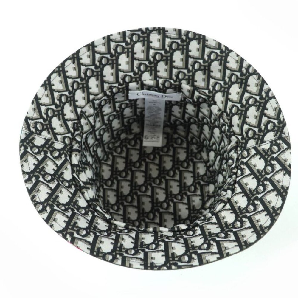 Christian Dior 32 Pfl923 I153 Teddy-D Oblique Reversible Bucket Hat Khaki 56 - Picture 6 of 10